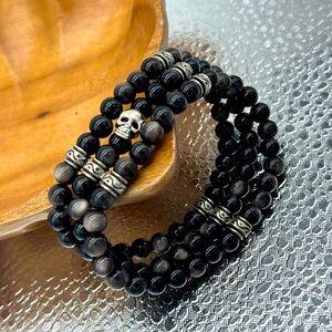 Obsidian natural handmade bracelet